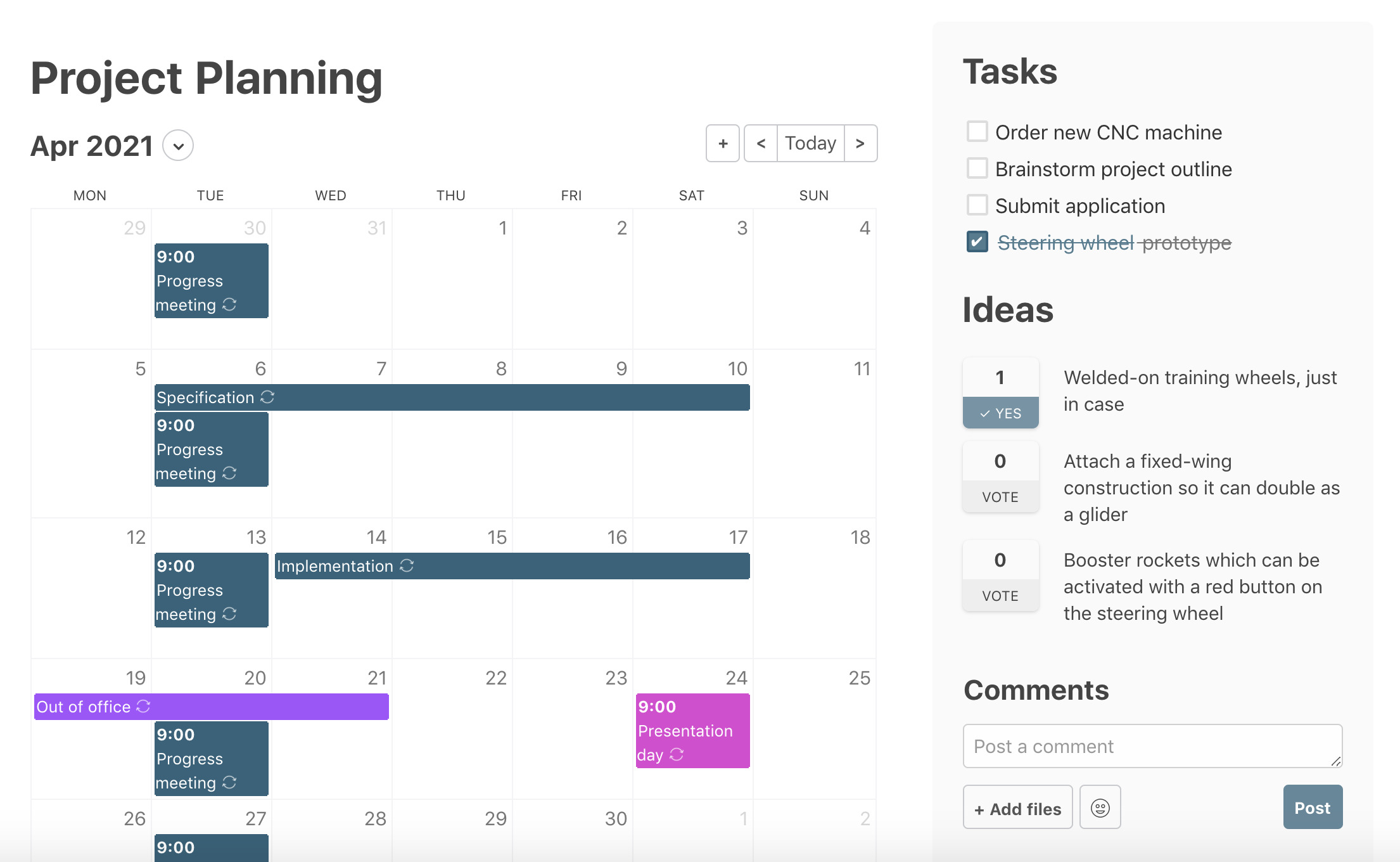 Google Workspace Intranet - Google Calendar