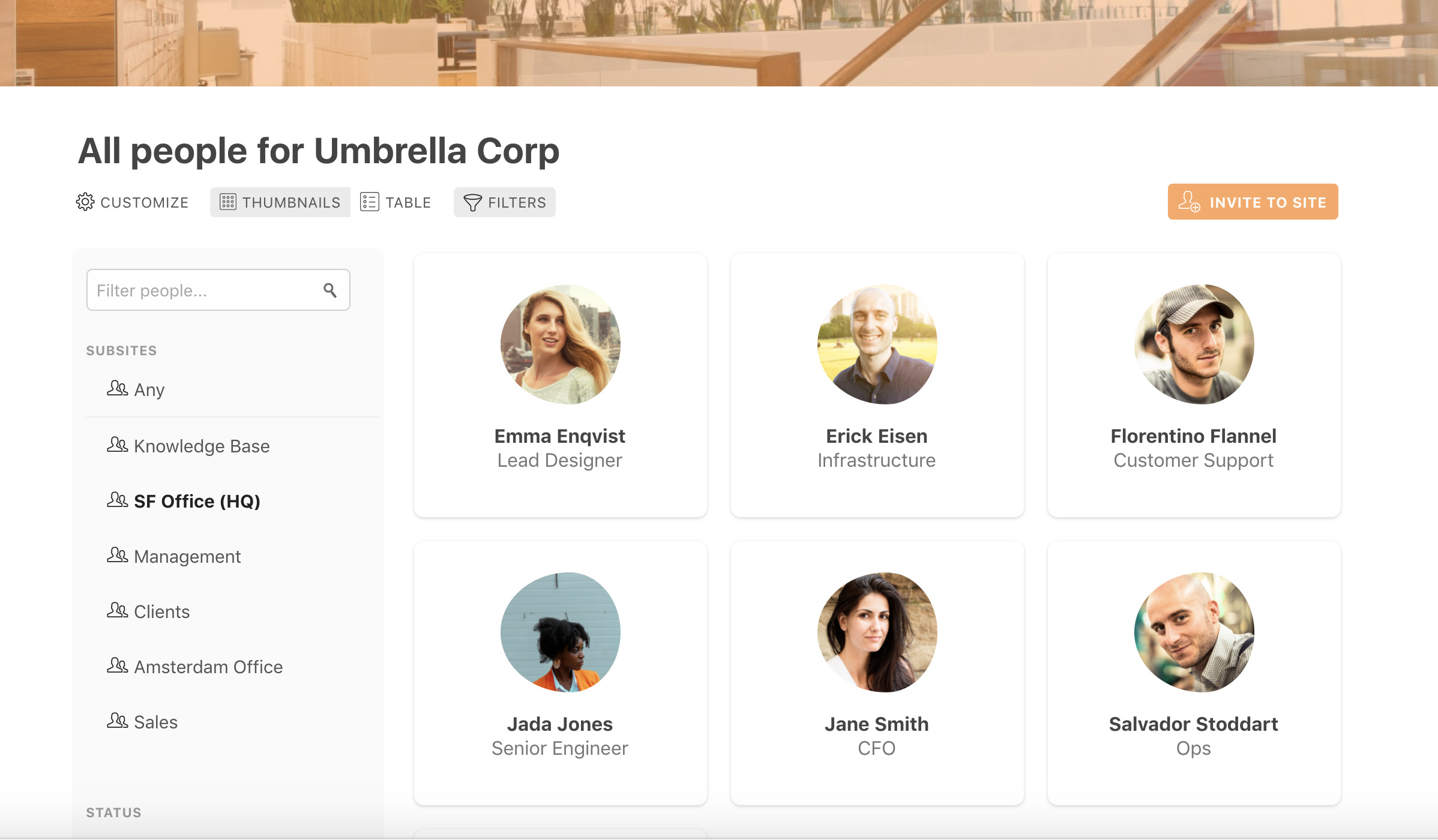 Google Workspace Intranet - People Directory